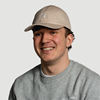 Beige cap with pictogram embroidery