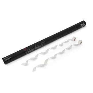 Confetti cannon 80 cm White streamers