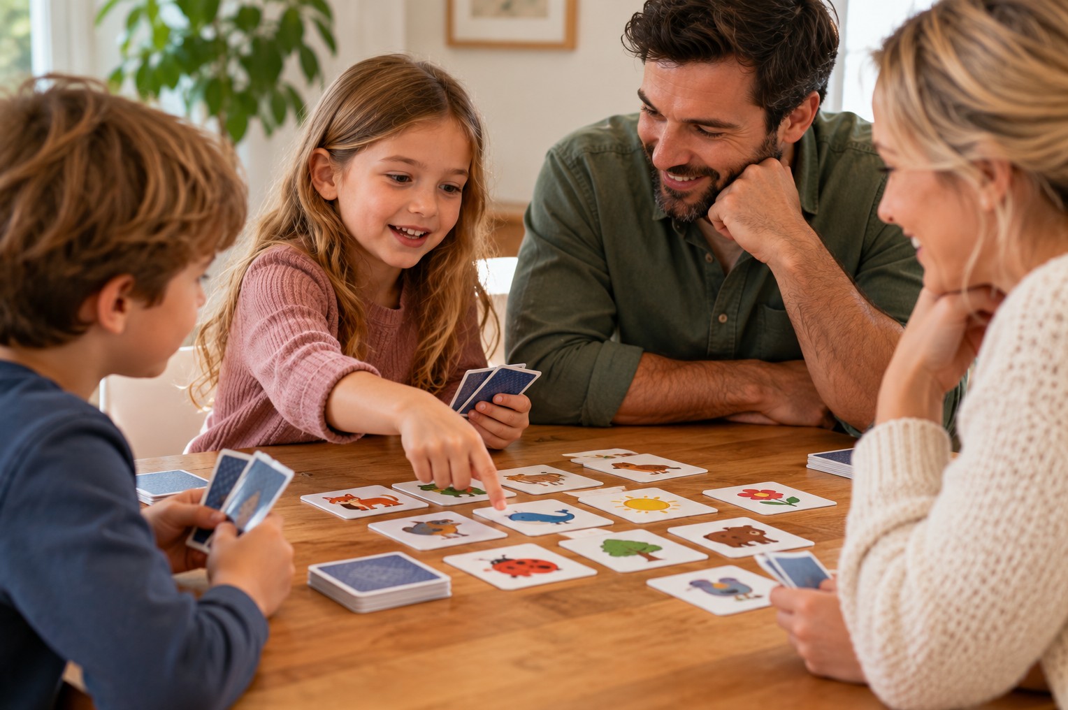 Spela spel med öppna kort