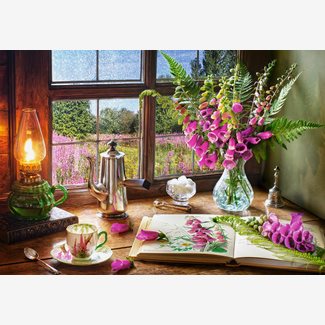 1000 bitar - Still Life with Violet Snapdragons