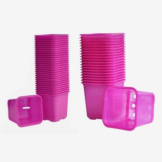 Krukor, plast, 8 cm, 20 st rosa