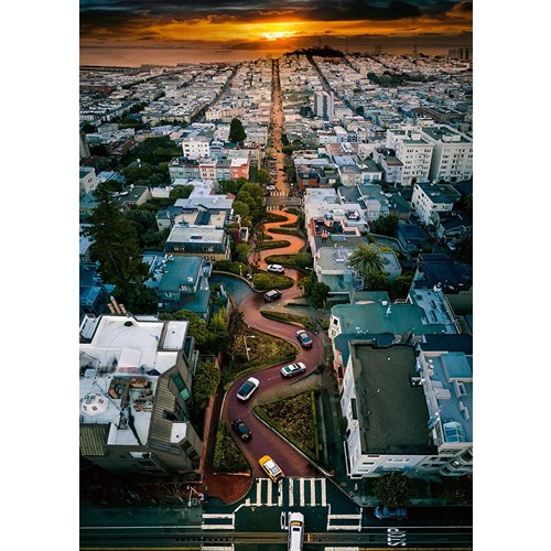 1000 bitar - San Francisco Lombard street