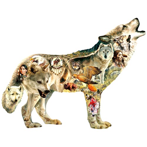 750 bitar - XXL Greg Giordano, Native American Wolf