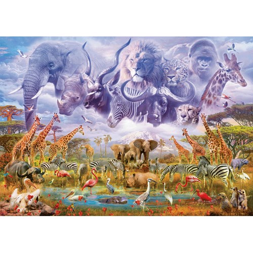 1000 bitar - Animals at the waterhole