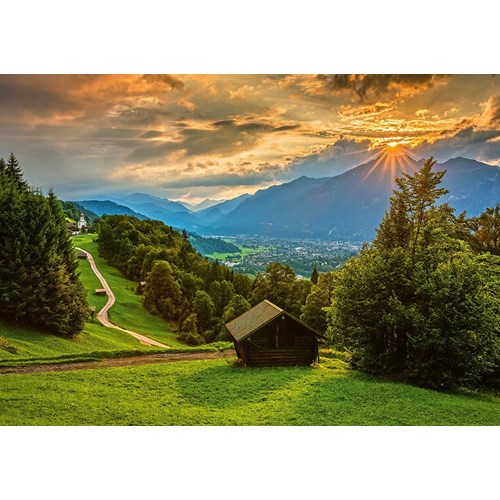 1500 bitar - Sunset over Wamberg