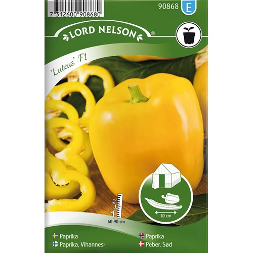 Paprika, Luteus F1, gul