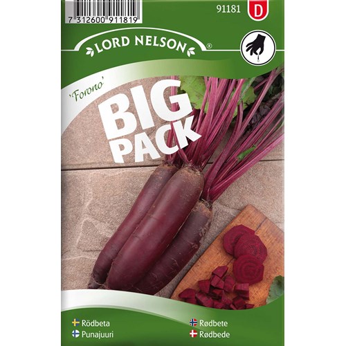 Rödbeta, Forono, avlång, Storpack