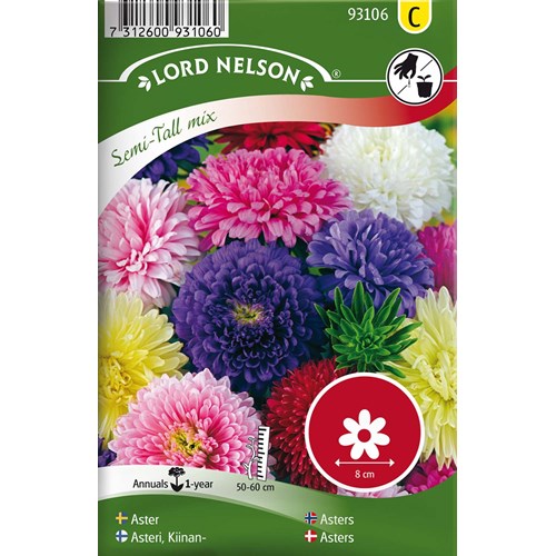 Aster, Dubbel, bl färger