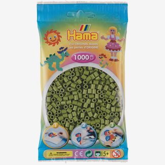 Pärlor Hama midi nr 84, 1000 st, olivgrön