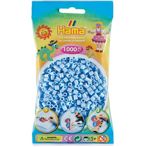 Pärlor Hama midi nr 97, 1000 st, pastellblå
