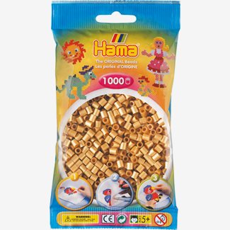 Pärlor Hama midi nr 61 , 1000 st, ljus guldmetalic
