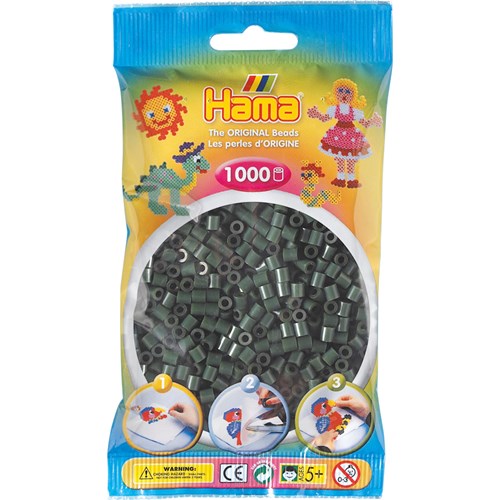 Pärlor Hama midi nr 28, 1000 st, mörkgrön