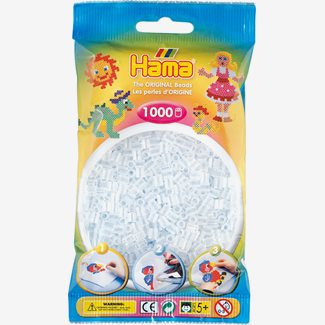 Pärlor Hama midi nr 19, 1000 st, klar transparent