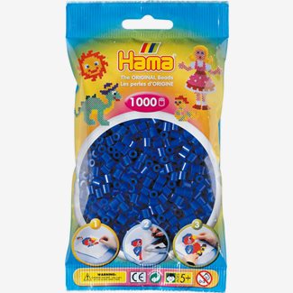 Pärlor Hama midi nr 08, 1000 st, klarblå