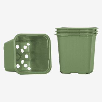Krukor, plast, 8 cm, 20 st grön