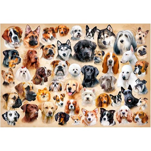 1500 bitar - Collage with dogs