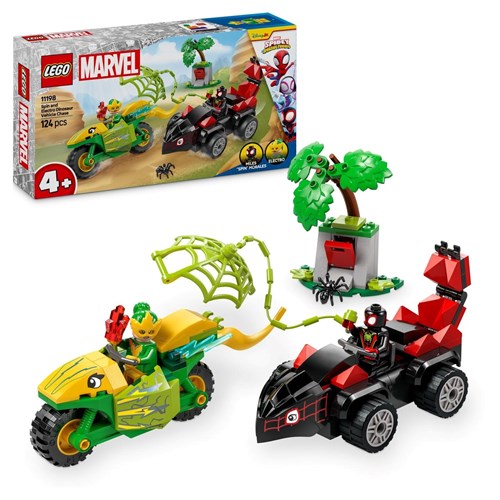 Lego Marvel, Spins och Electros Jakt med dinosauriefordon